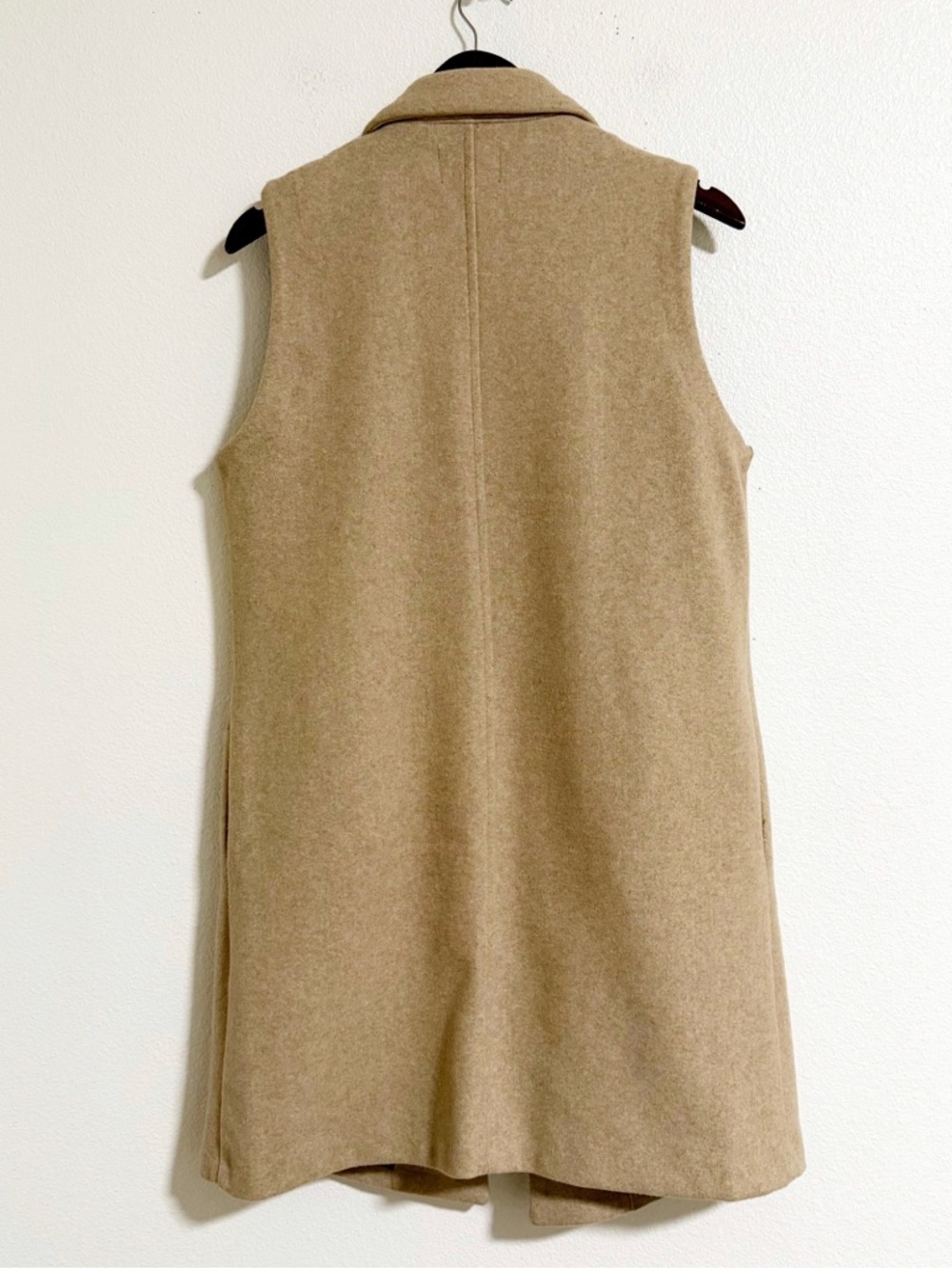 Love Tree Long Line Open Front Felted Vest - Picture 2 of 10
